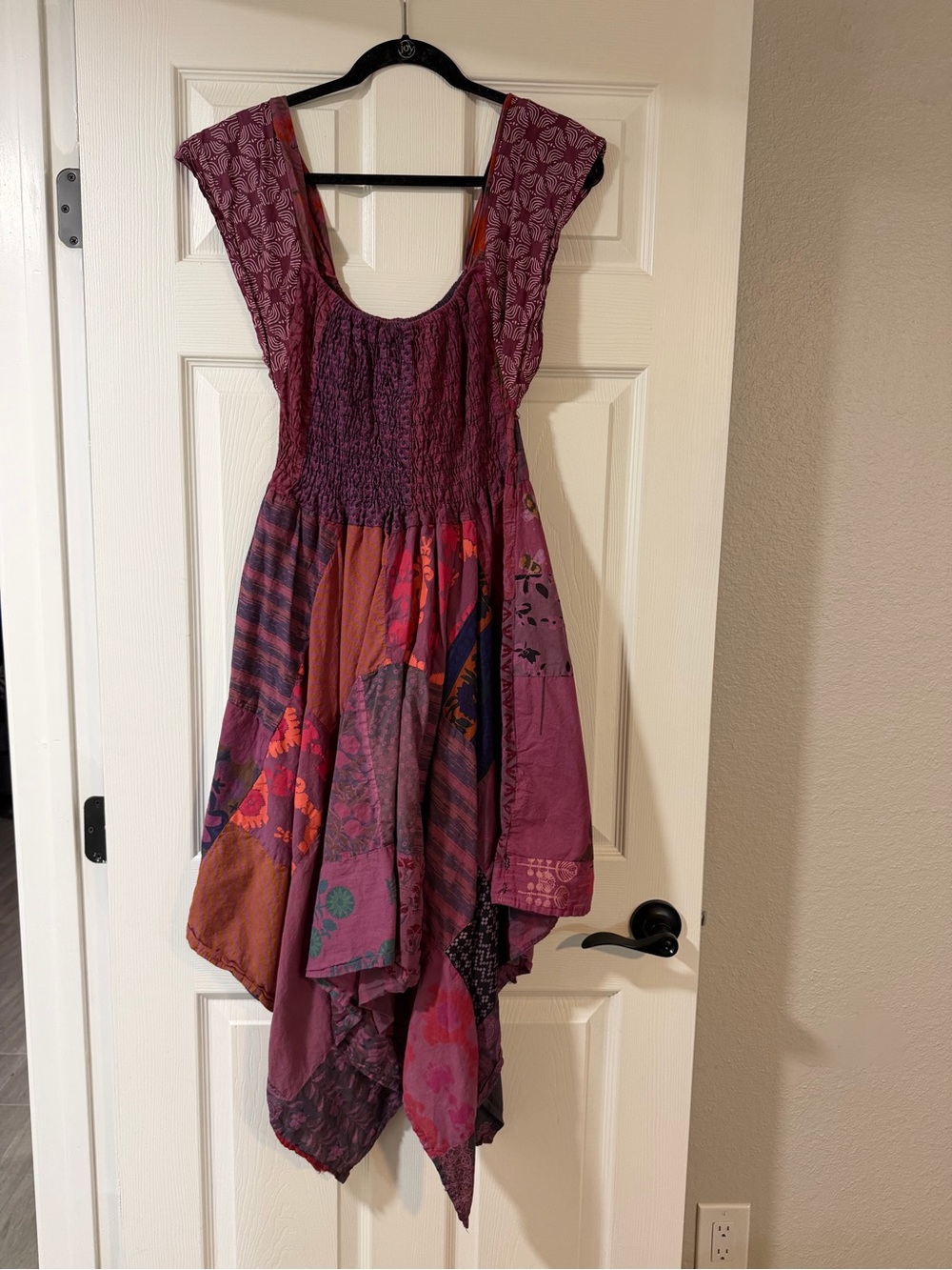 Etc. Patchwork Asymmetric Midi Dress